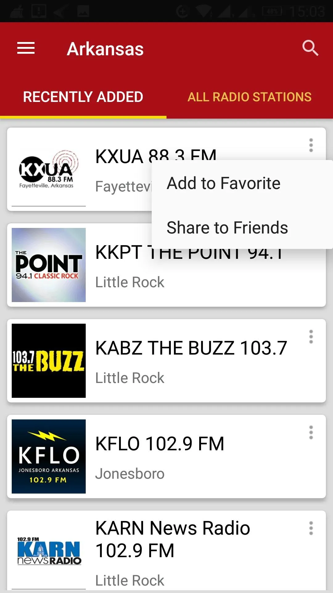 Arkansas Radio Stations - USA | Indus Appstore | Screenshot