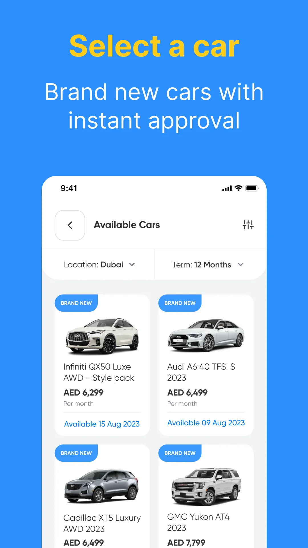 Carasti | Lease Cars Instantly | Indus Appstore | Screenshot