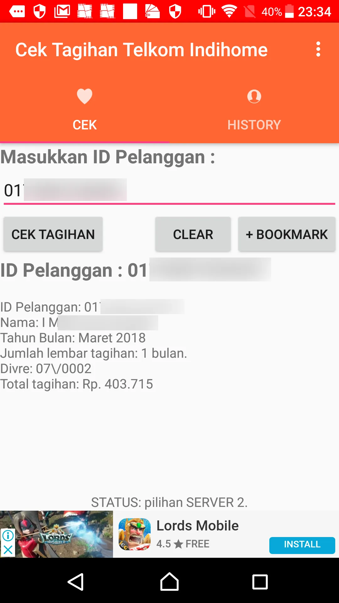 Cek Tagihan Telkom Indihome | Indus Appstore | Screenshot