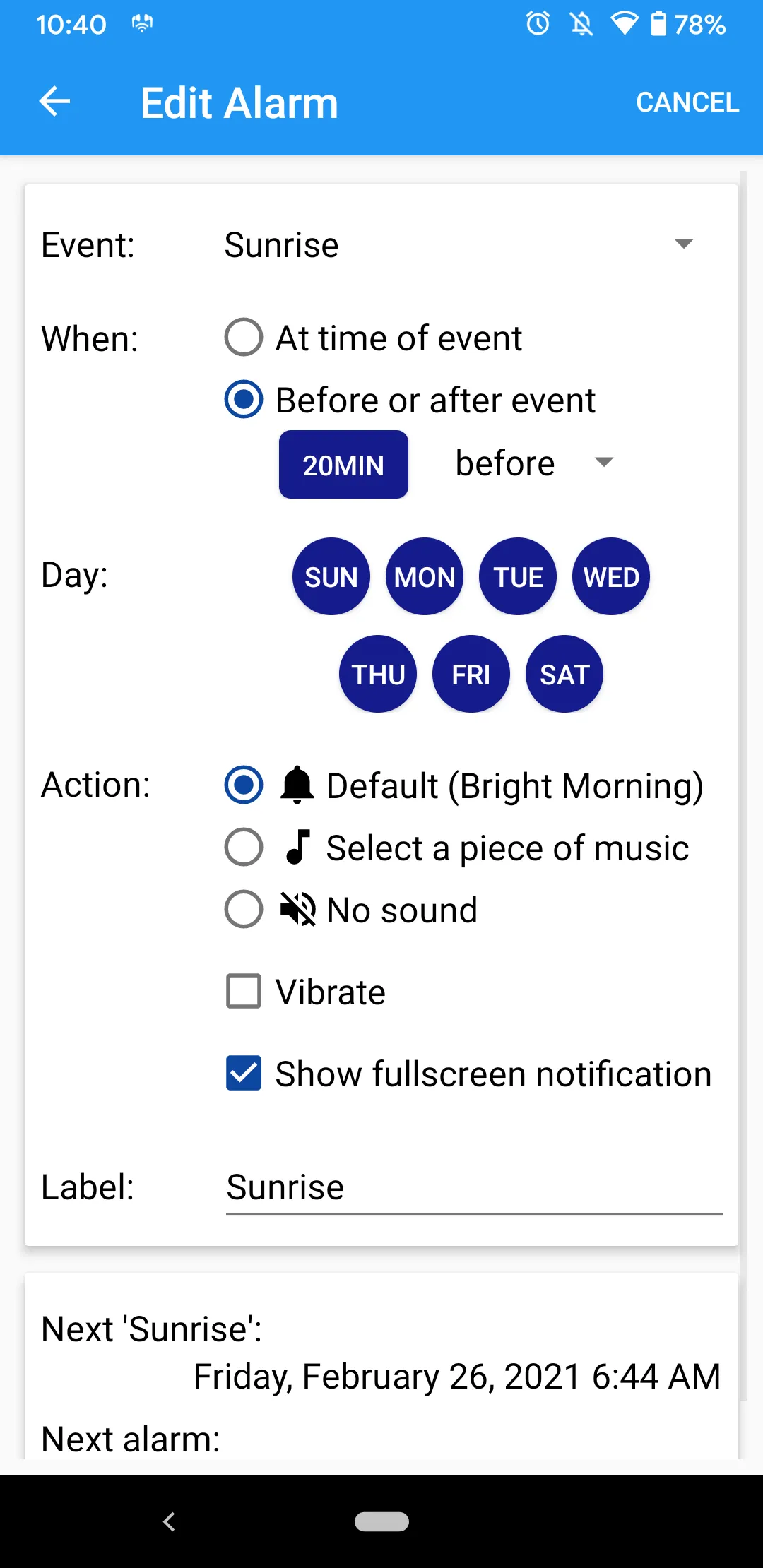 Sun Alarm | Indus Appstore | Screenshot