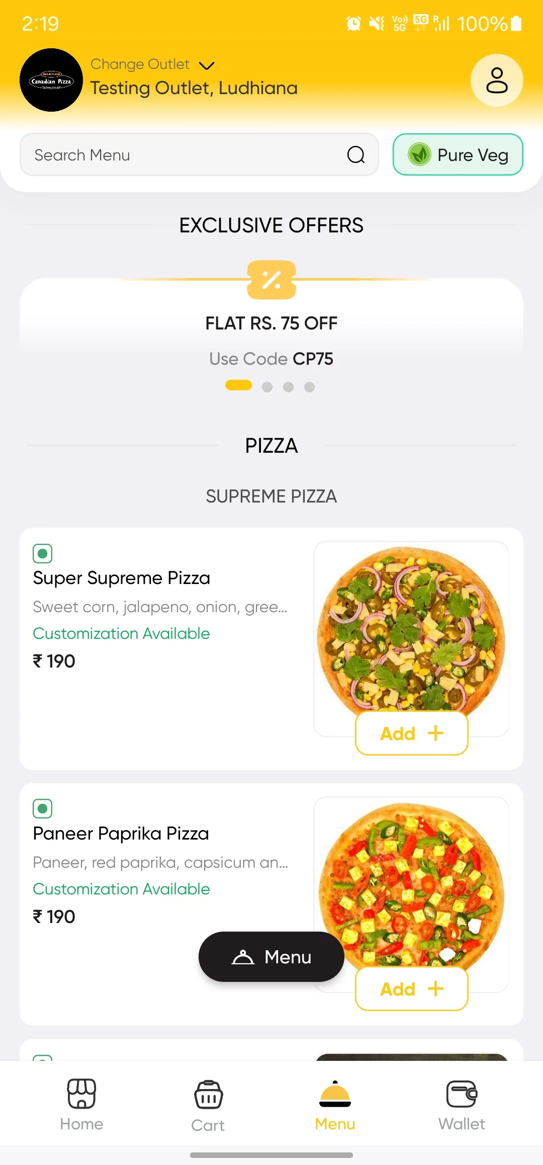 Canadian Pizza - Hot & Fresh | Indus Appstore | Screenshot