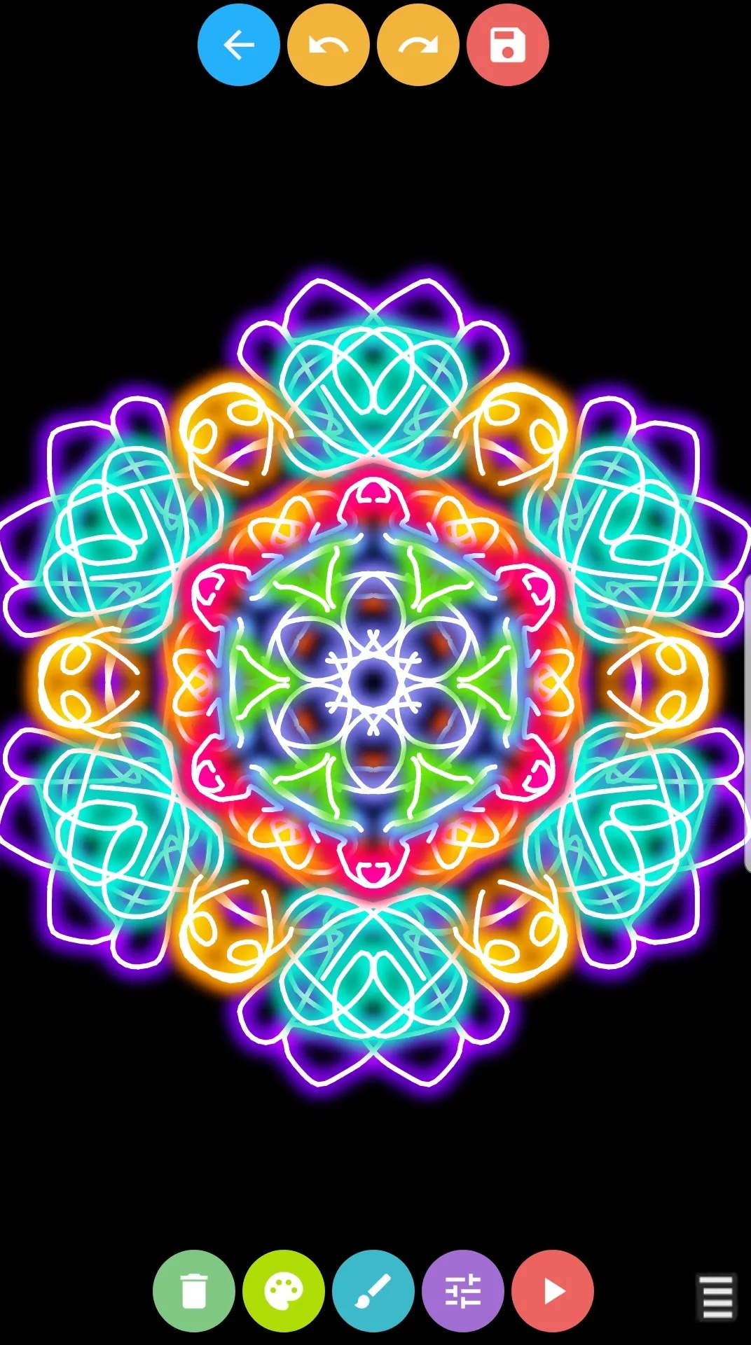 Glow Magic Doodle kaleidoscope | Indus Appstore | Screenshot