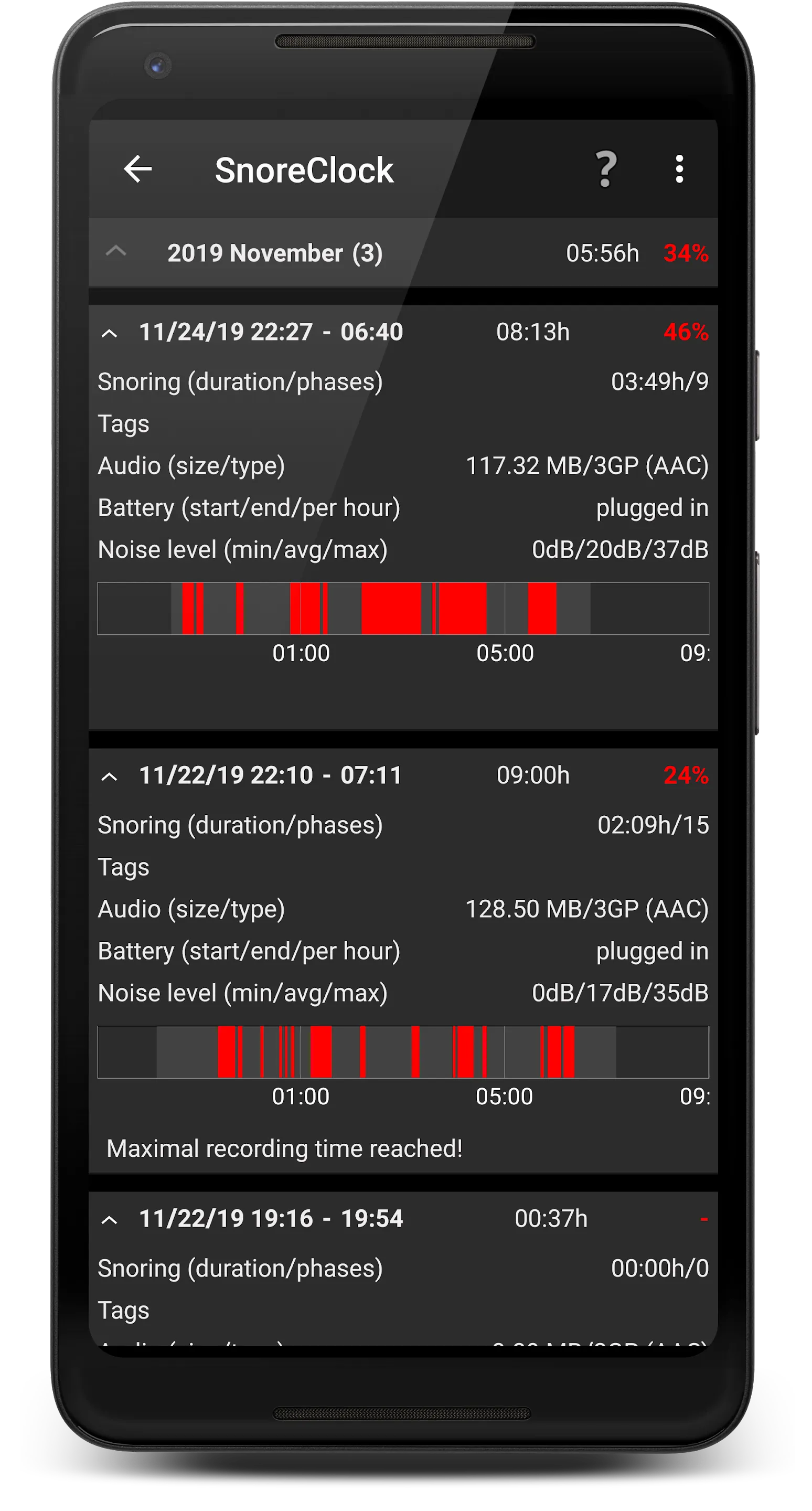 SnoreClock - Do you snore? | Indus Appstore | Screenshot