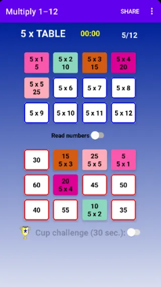 Multiply 1-12 | Indus Appstore | Screenshot