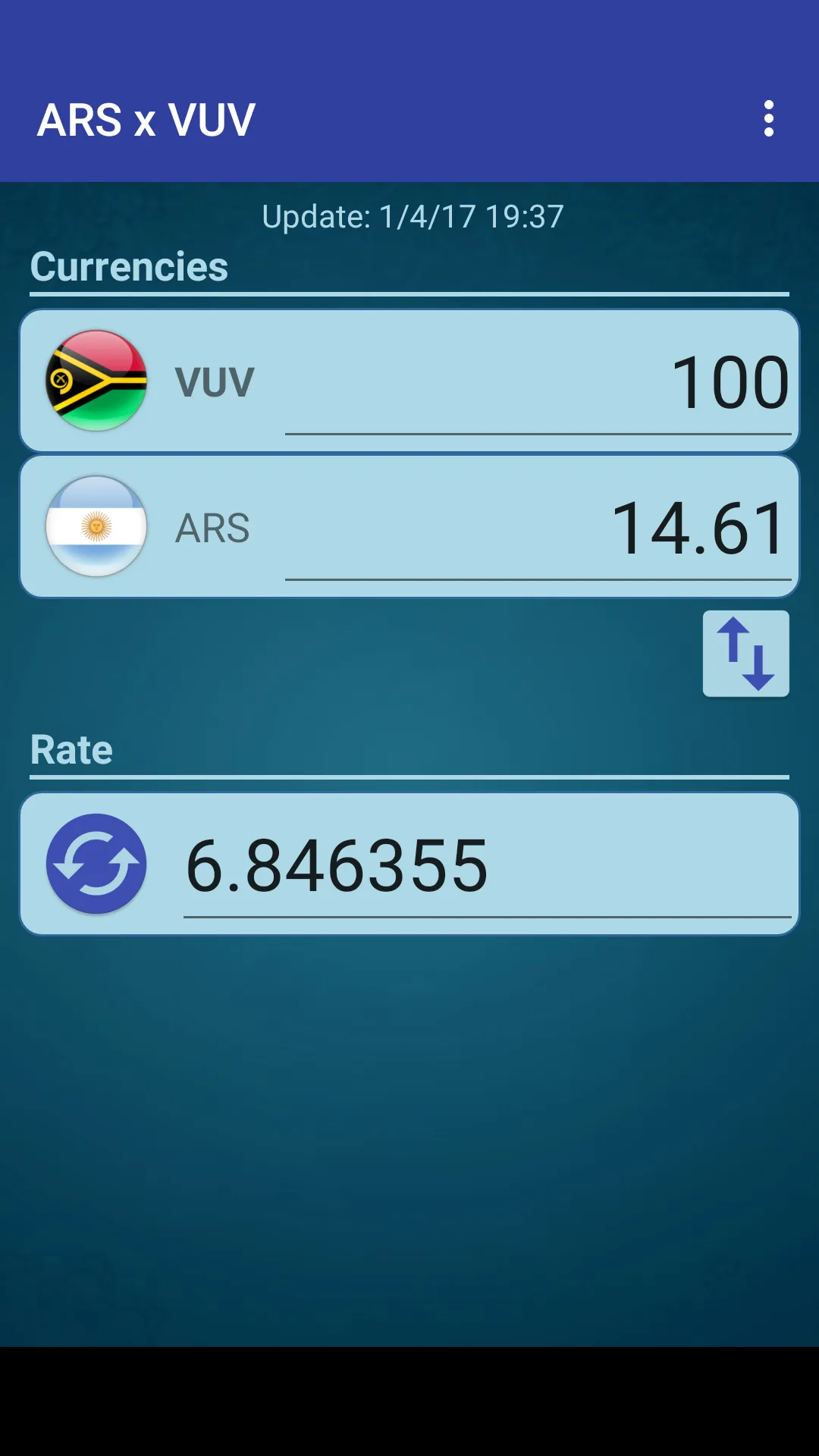 Argentine Peso x Vanuatu Vatu | Indus Appstore | Screenshot