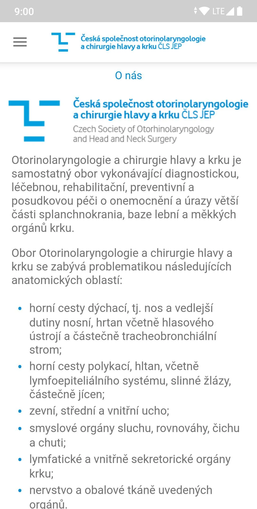 Česká ORL společnost | Indus Appstore | Screenshot