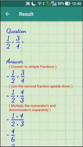 Fraction Calculator - solution | Indus Appstore | Screenshot