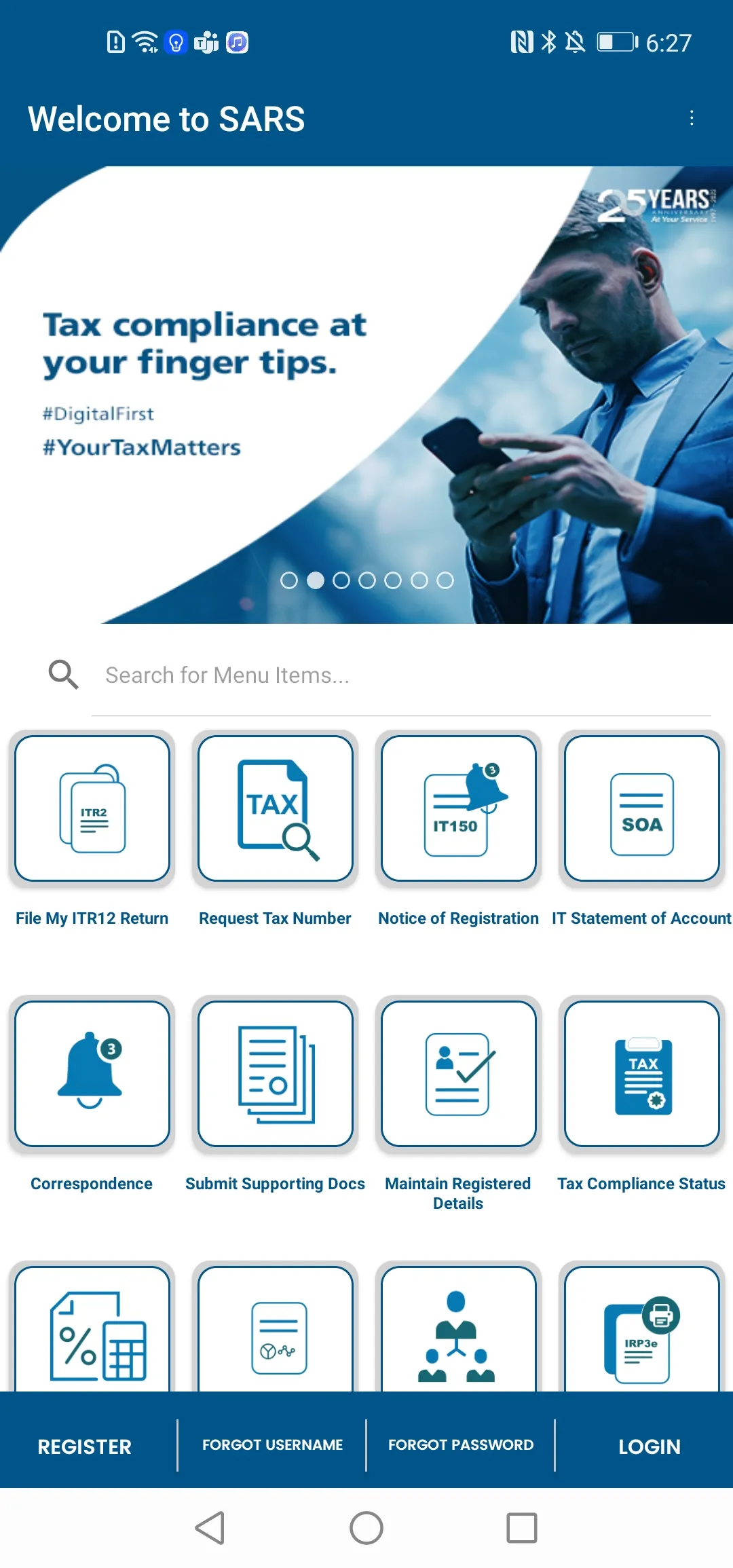 SARS Mobile eFiling | Indus Appstore | Screenshot