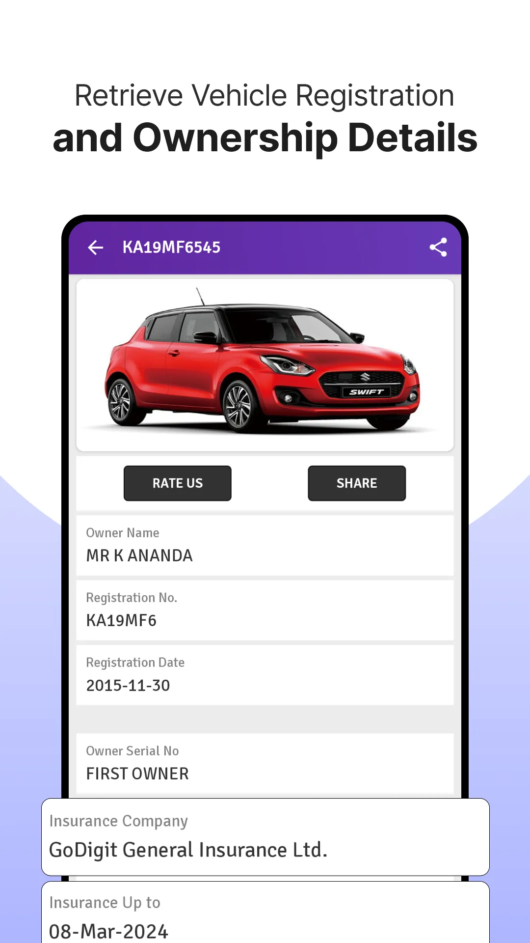 RTO Vehicle Info App, Challan | Indus Appstore | Screenshot