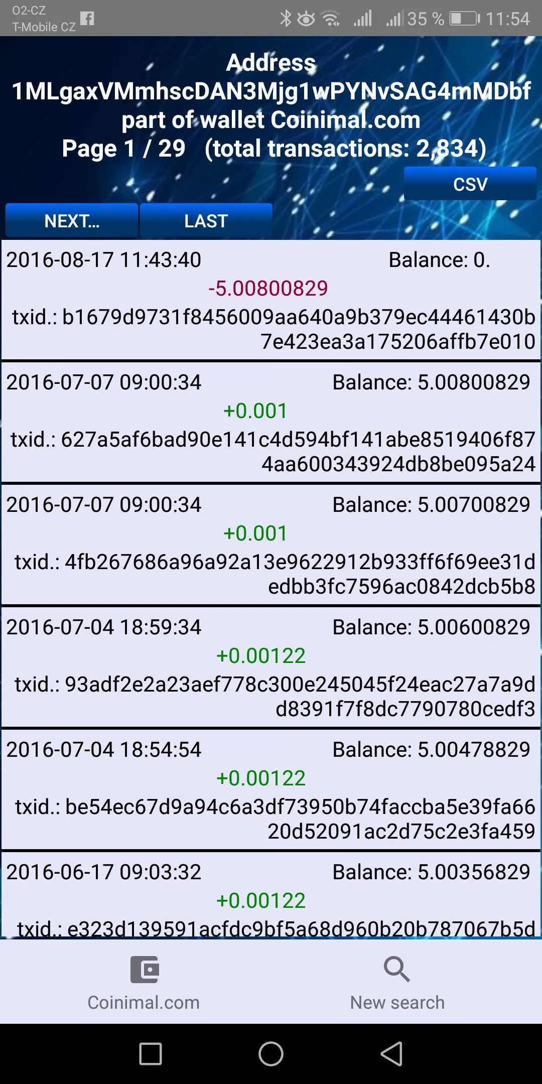 Bitcoin tracer | Indus Appstore | Screenshot