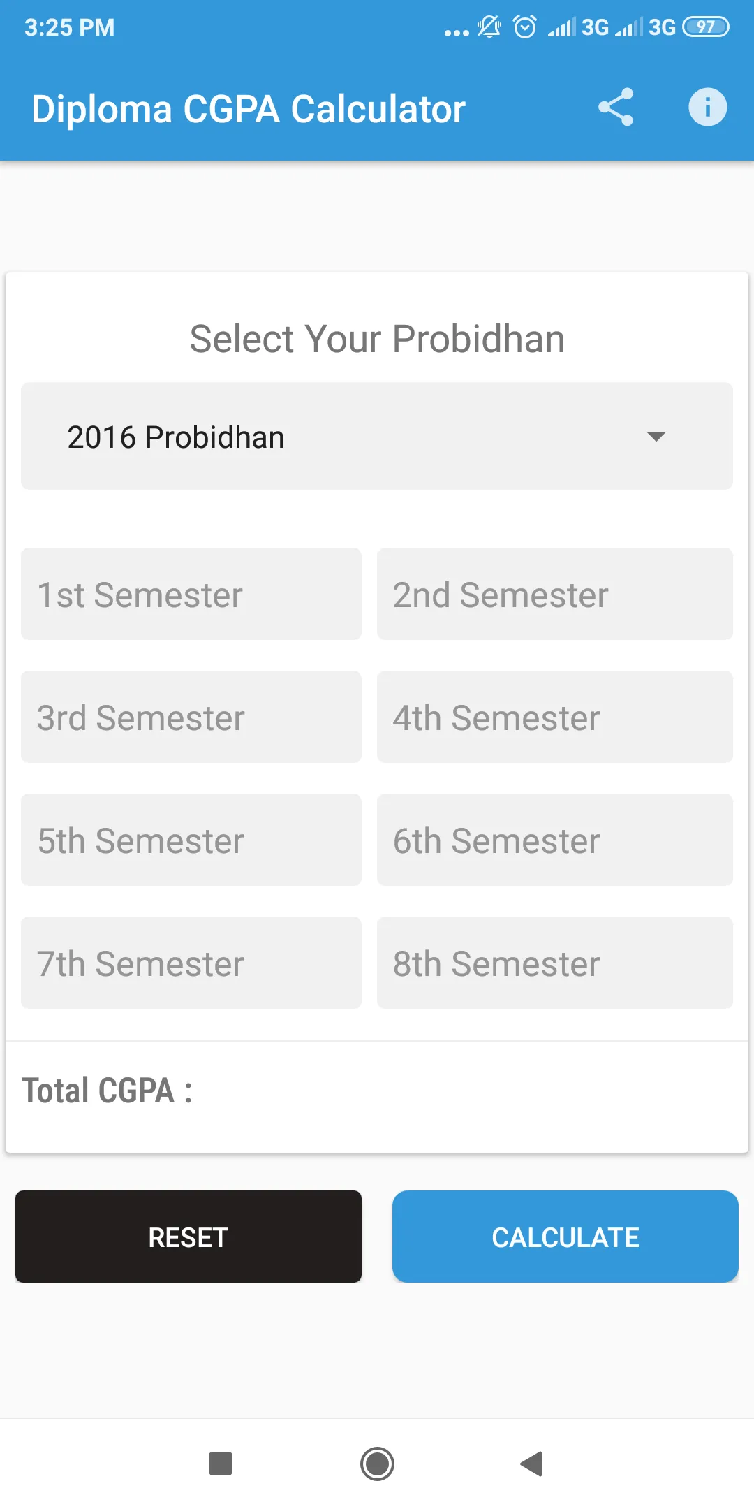 Diploma Cgpa Calculator | Indus Appstore | Screenshot