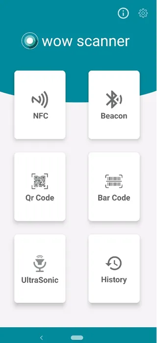 WOW Scanner QR,NFC,BLE,U-SONIC | Indus Appstore | Screenshot