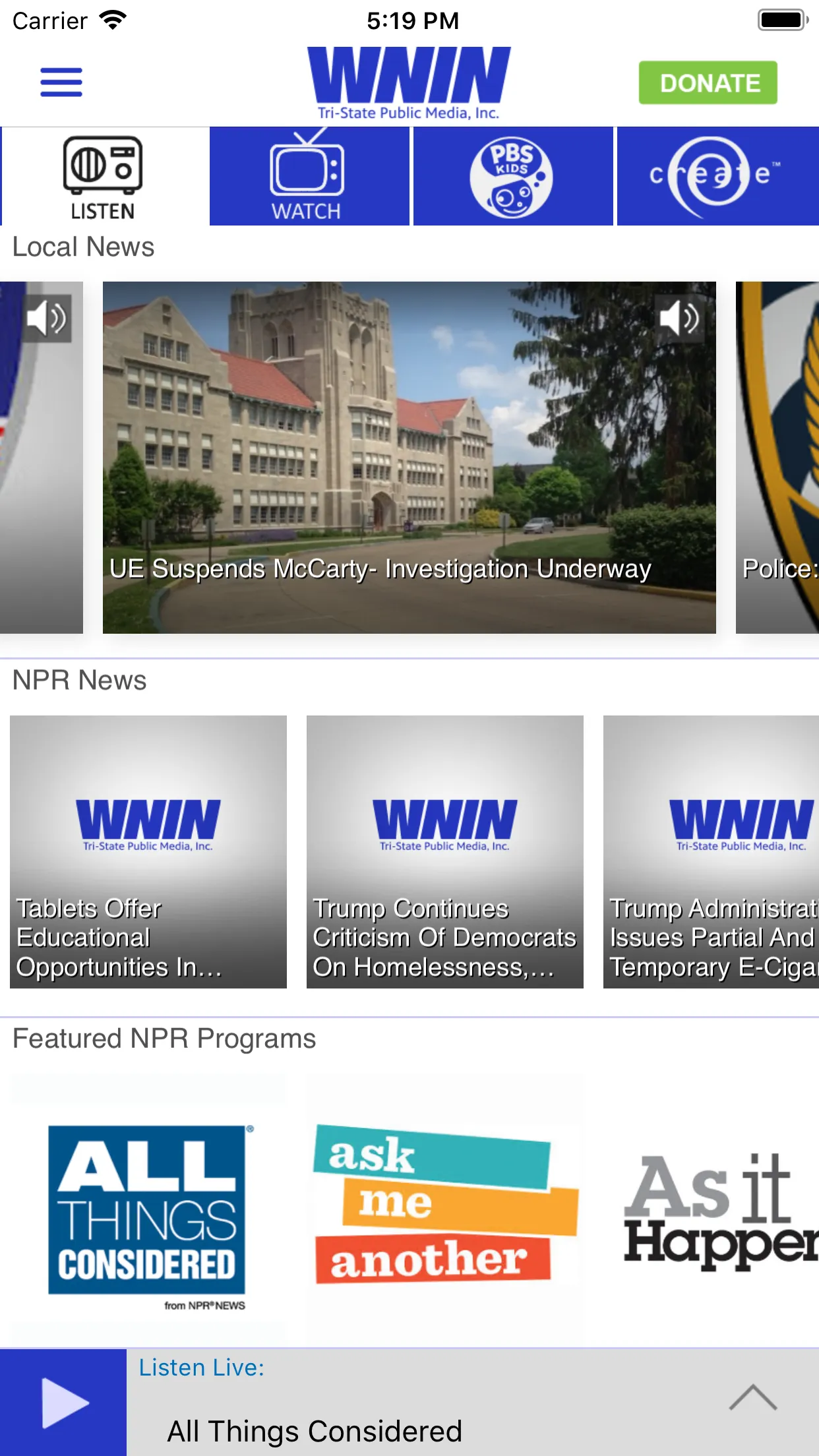 WNIN Public Media App | Indus Appstore | Screenshot