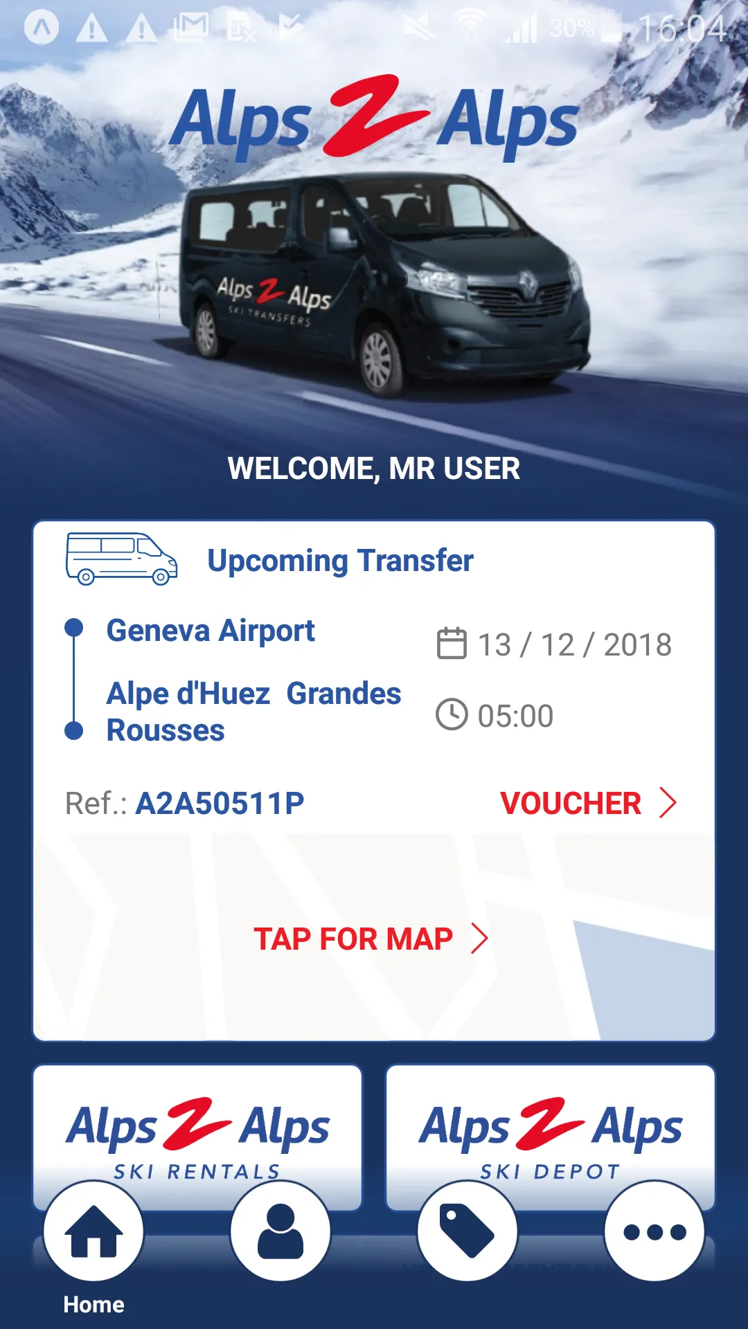 Alps2Alps Ski Transfers | Indus Appstore | Screenshot