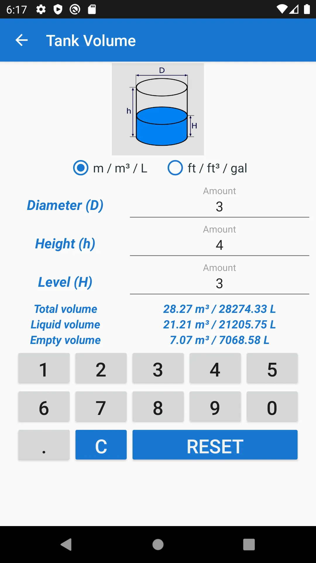 Tank Volume Calculator | Indus Appstore | Screenshot