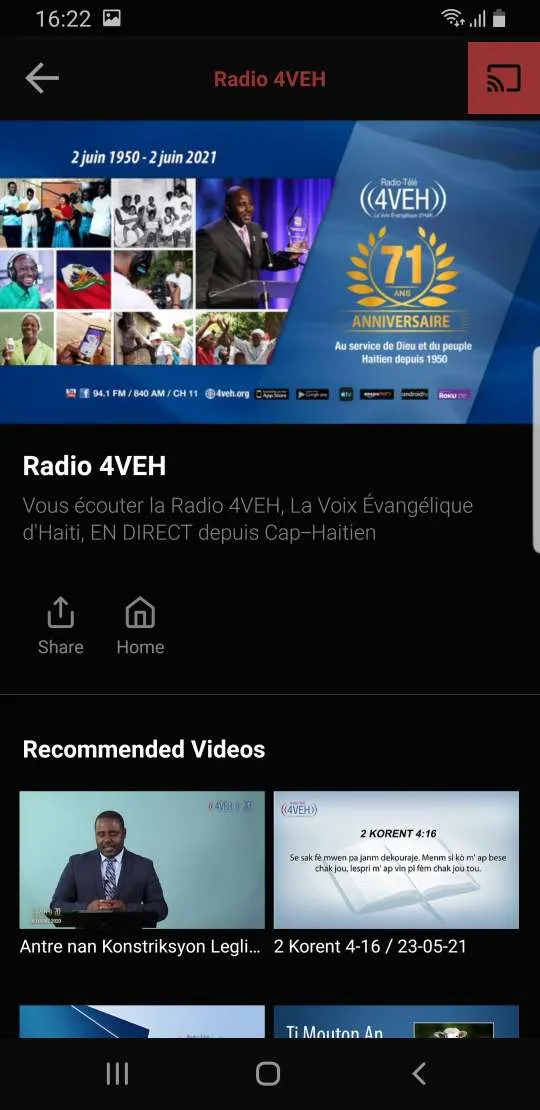 Radio Tele 4VEH Haiti | Indus Appstore | Screenshot