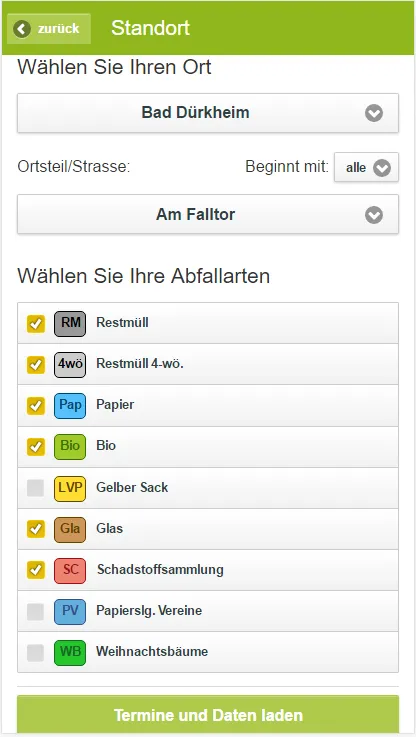 AWB Bad Dürkheim Abfall-App | Indus Appstore | Screenshot