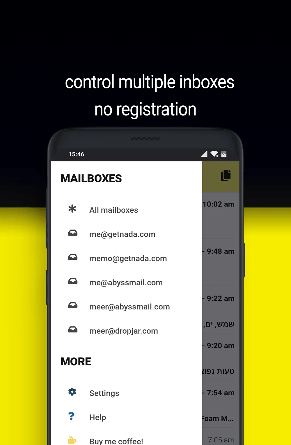 inboxes temp mail - by nada | Indus Appstore | Screenshot