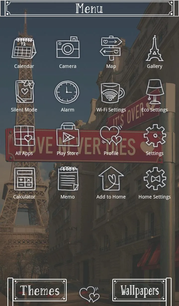 Paris wallpaper Signs of Love | Indus Appstore | Screenshot