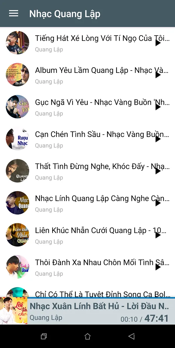 Nhạc Quang Lập Bolero | Indus Appstore | Screenshot