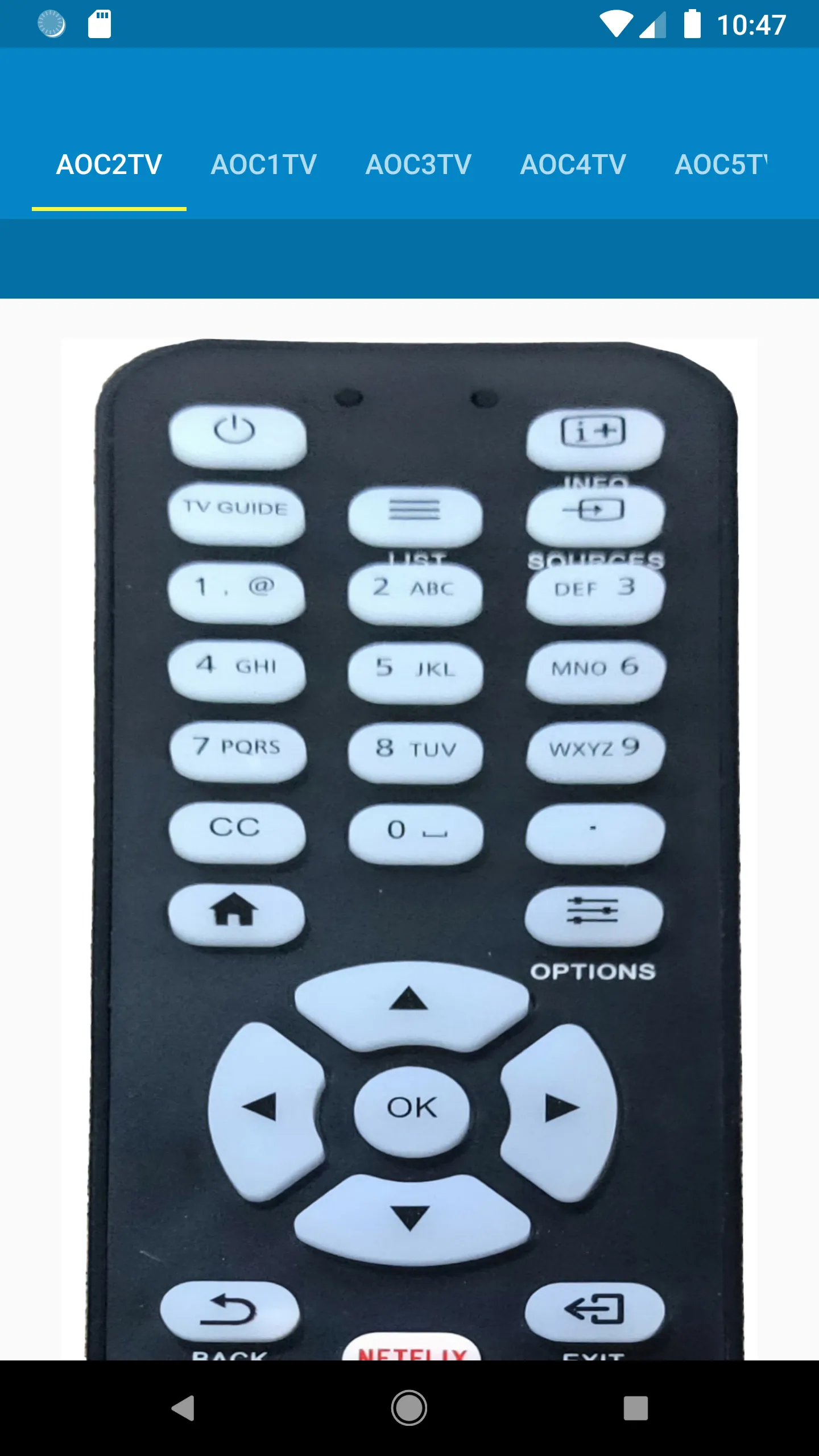 AOC TV Remote Control | Indus Appstore | Screenshot