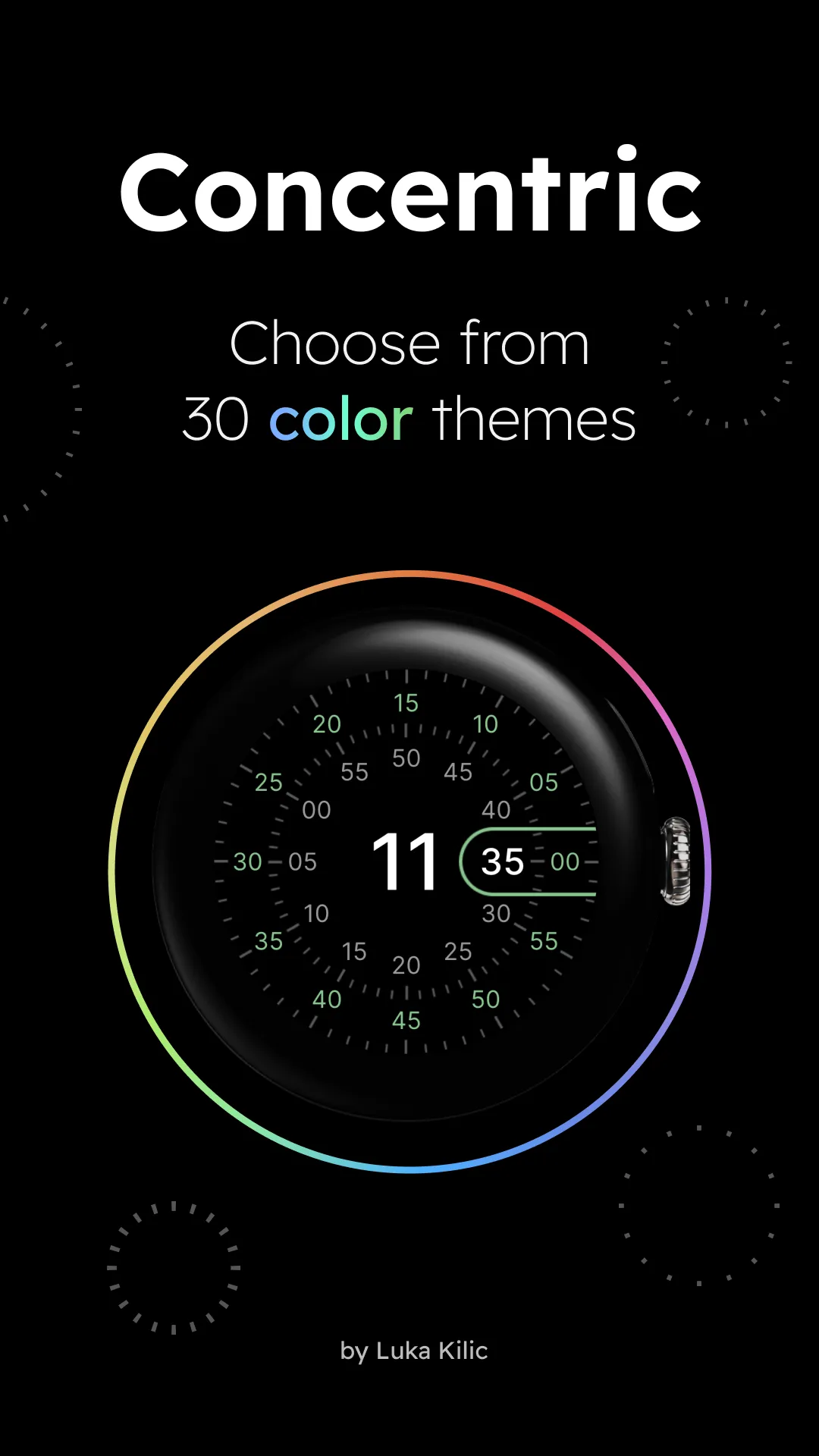 Concentric - Pixel Watch Face | Indus Appstore | Screenshot