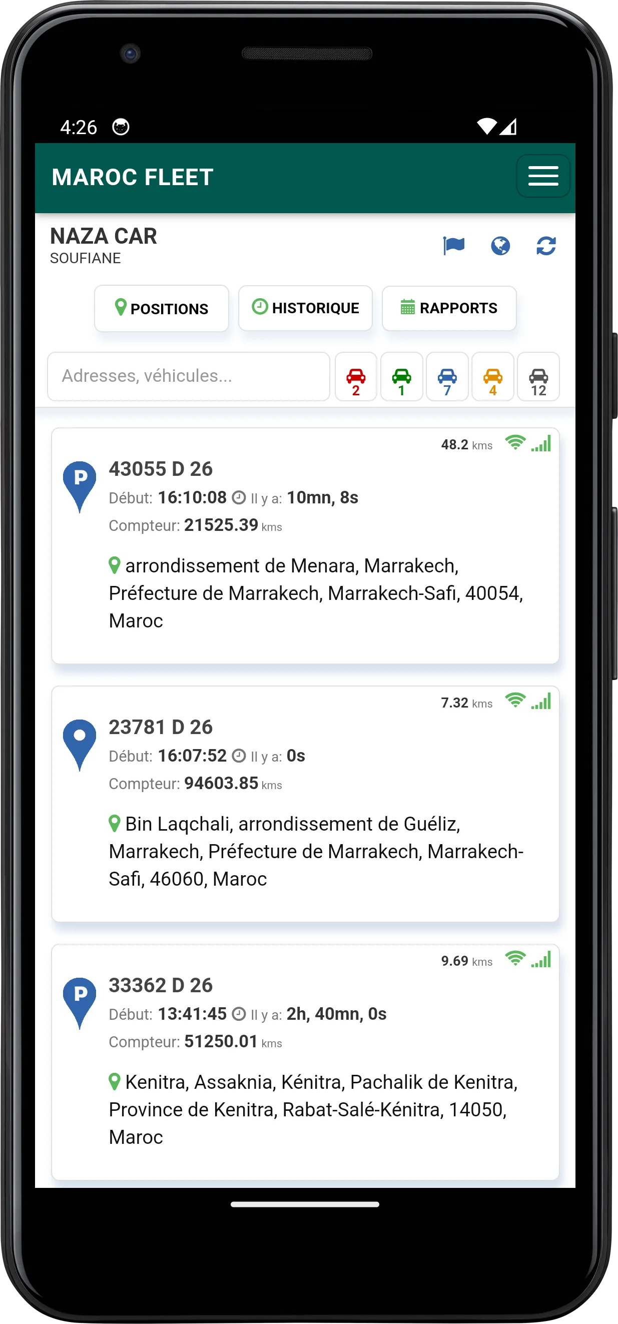 Maroc Fleet - GPS TRACKER | Indus Appstore | Screenshot