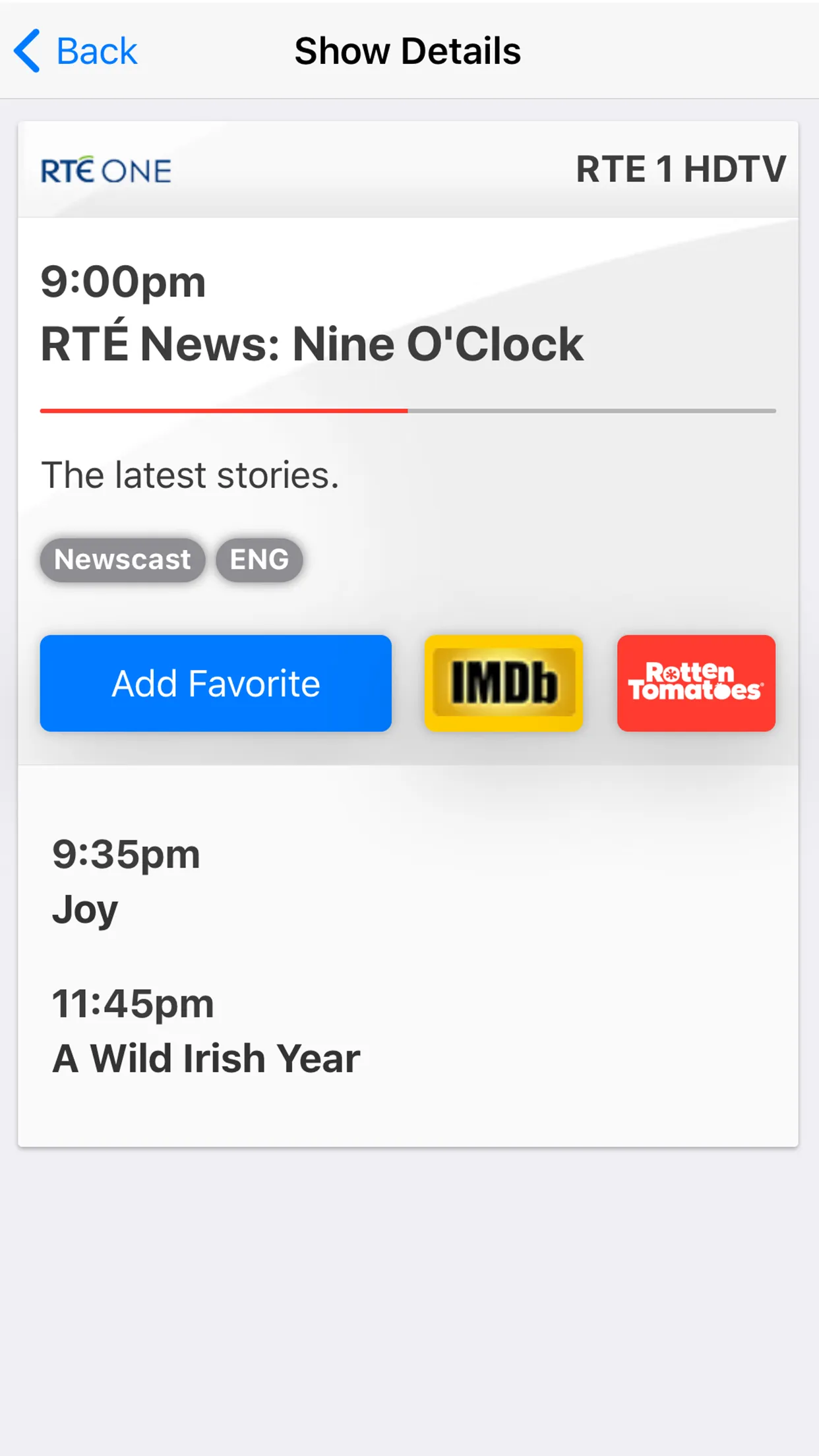 TV Guide Ireland | Indus Appstore | Screenshot