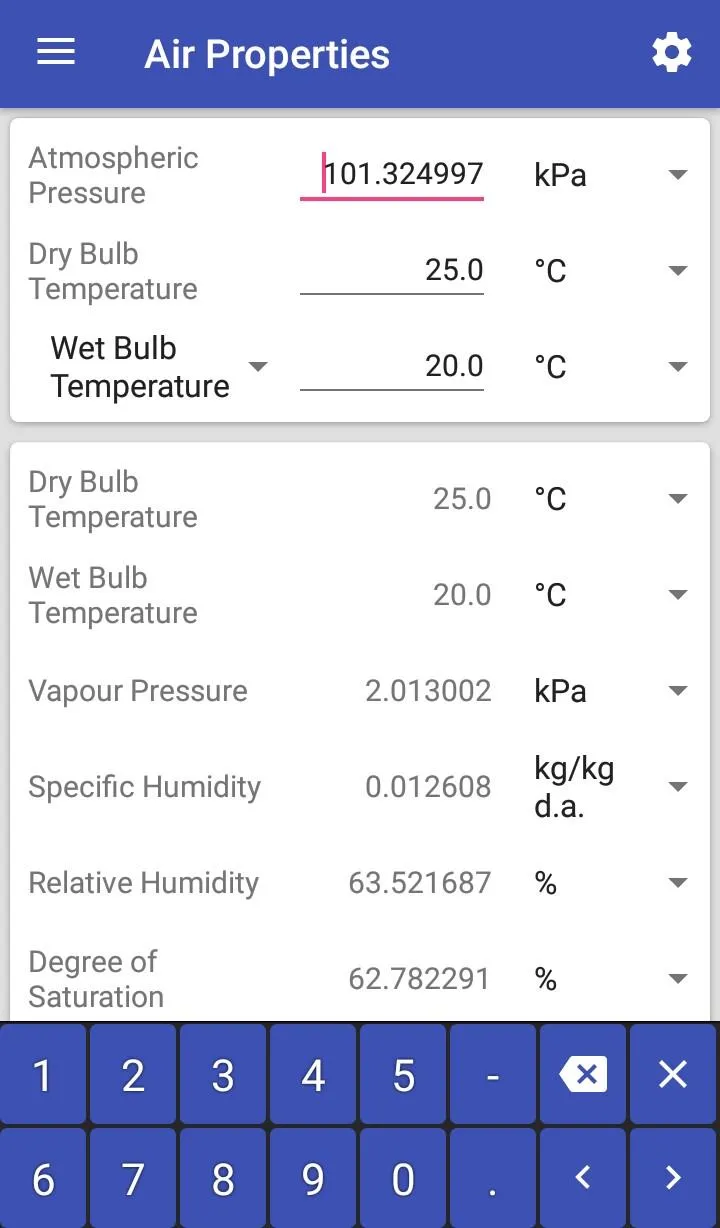 Psychrometric Calculator | Indus Appstore | Screenshot