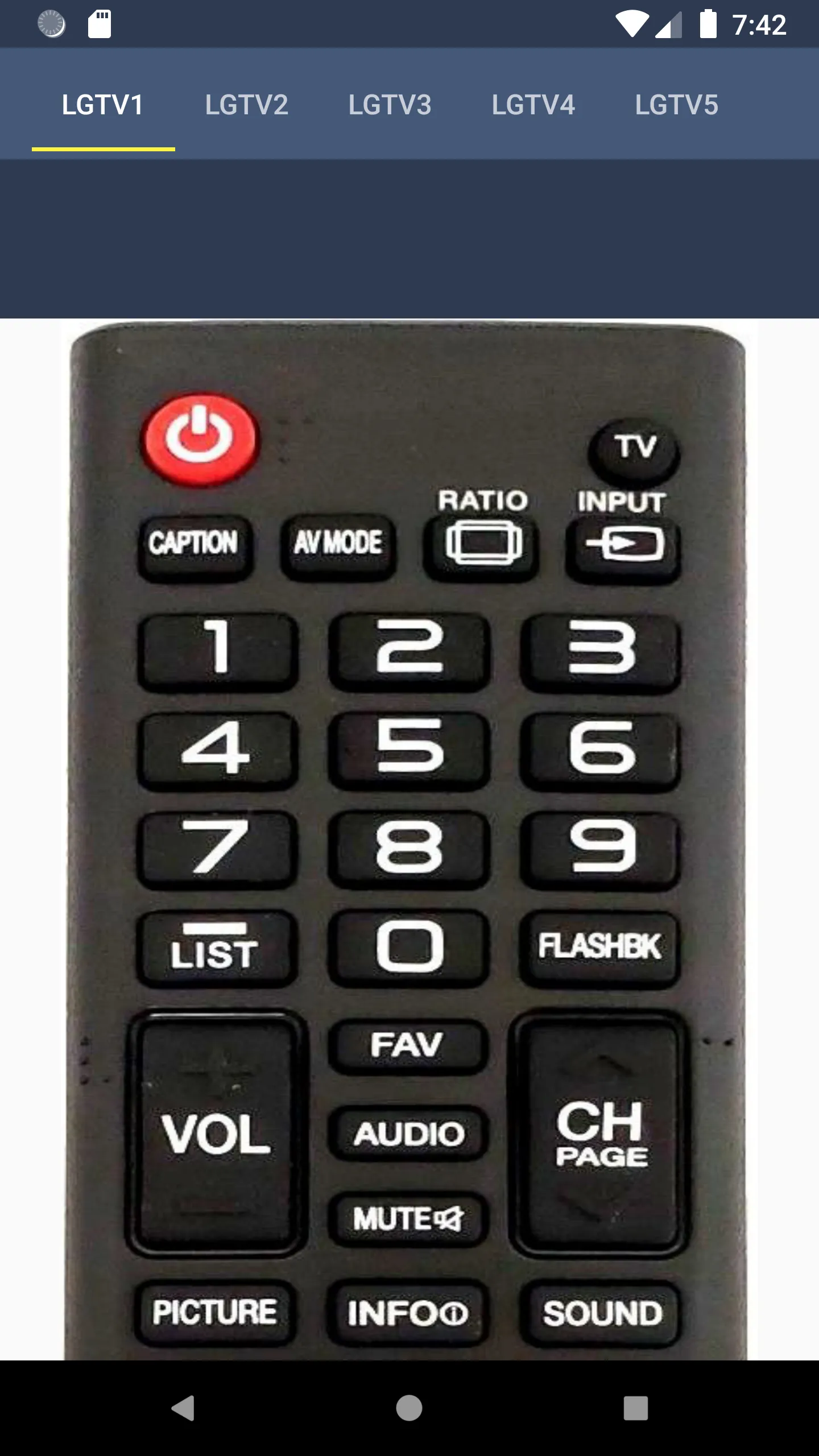 LG TV Remote | Indus Appstore | Screenshot