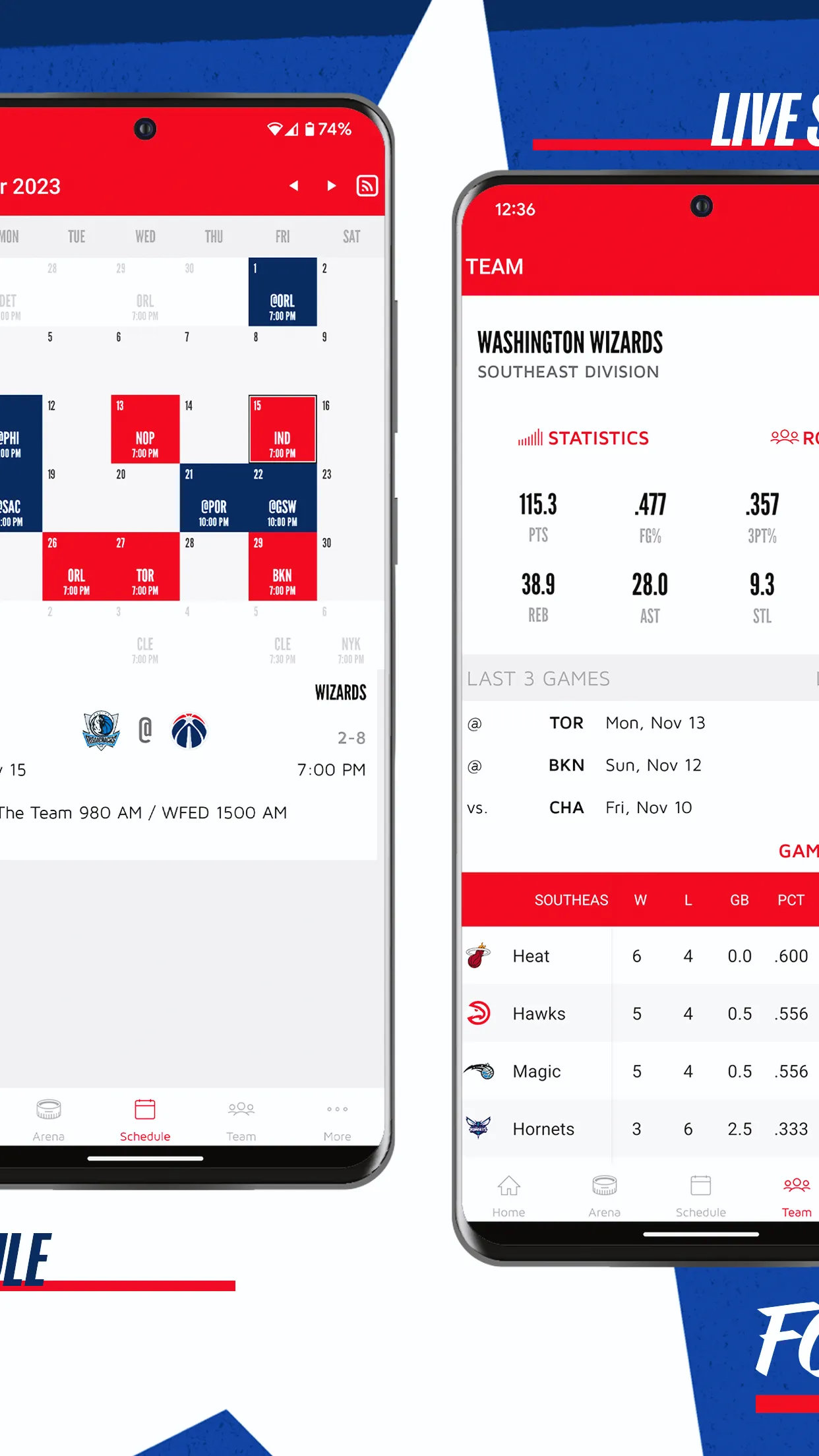 Washington Wizards Mobile | Indus Appstore | Screenshot