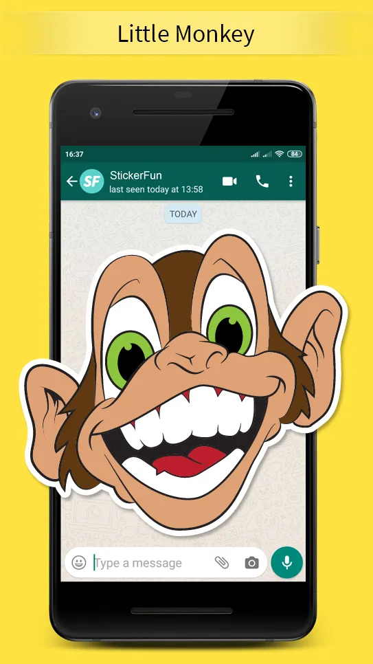 Funny Little Monkey Stickers | Indus Appstore | Screenshot