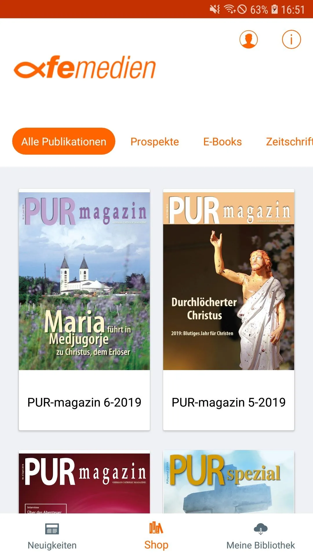 Fe-Medien - Digitalangebot | Indus Appstore | Screenshot