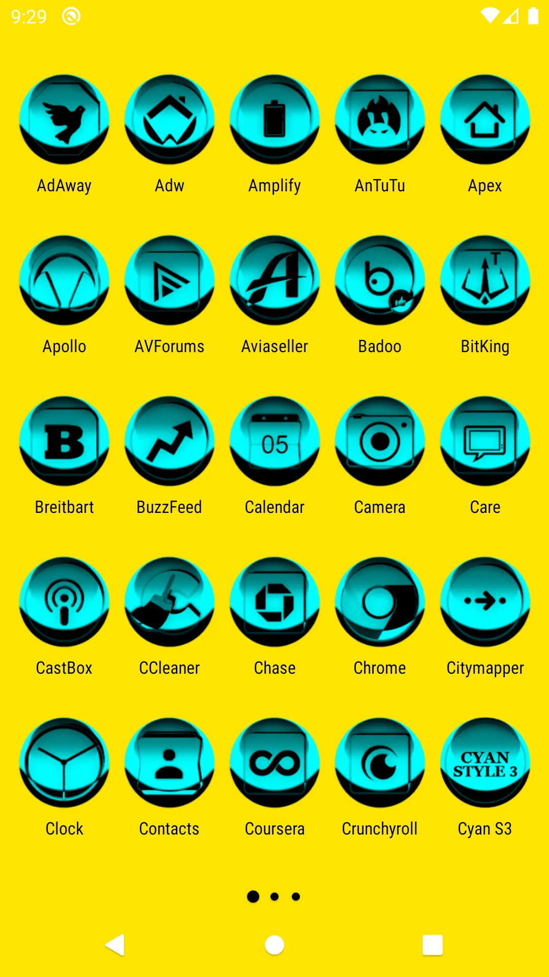 Cyan Icon Pack Style 3 | Indus Appstore | Screenshot