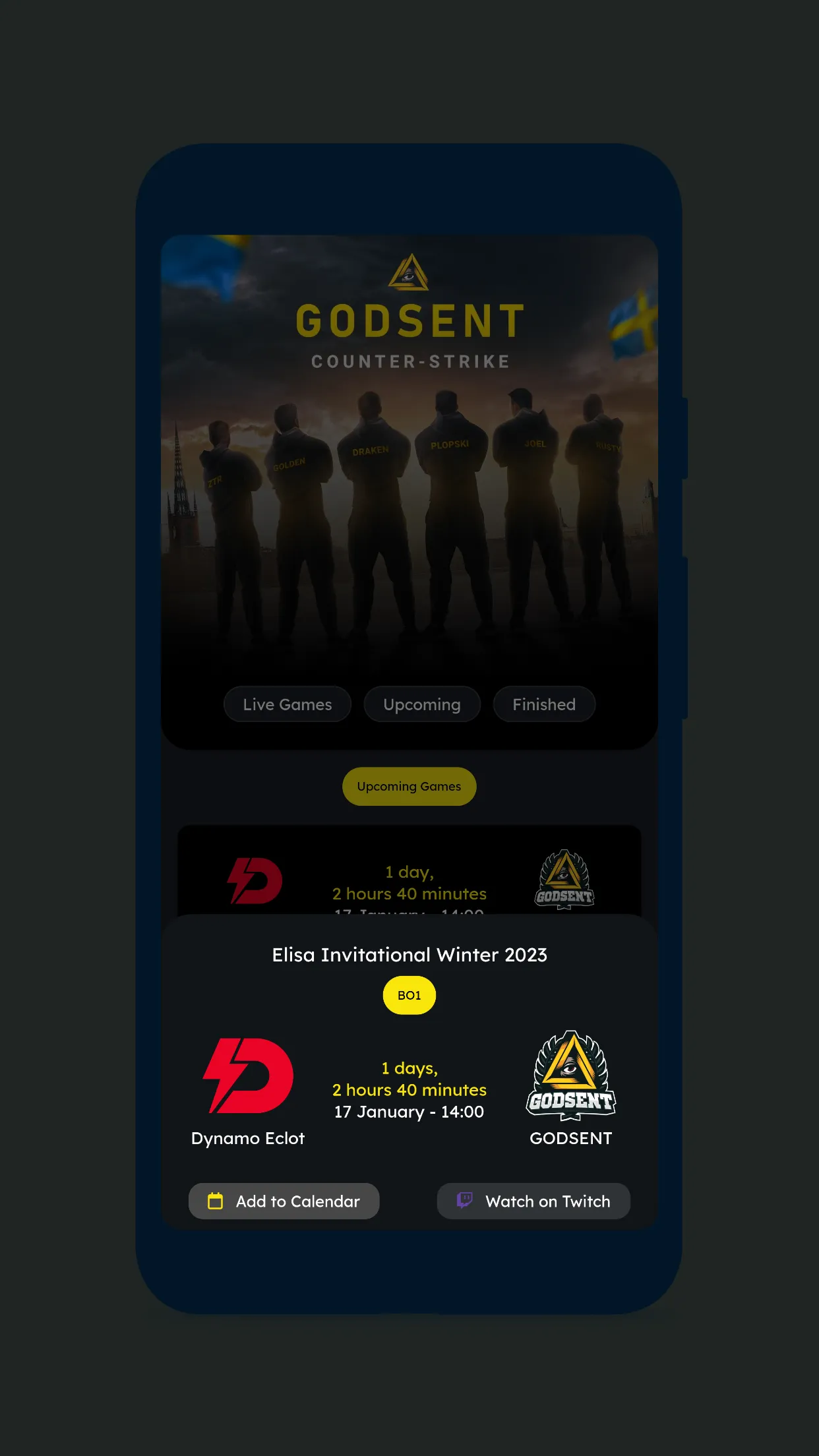 Godsent - Schedule & Scores | Indus Appstore | Screenshot