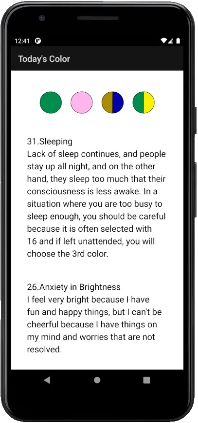 Today's Color (Psychology) | Indus Appstore | Screenshot