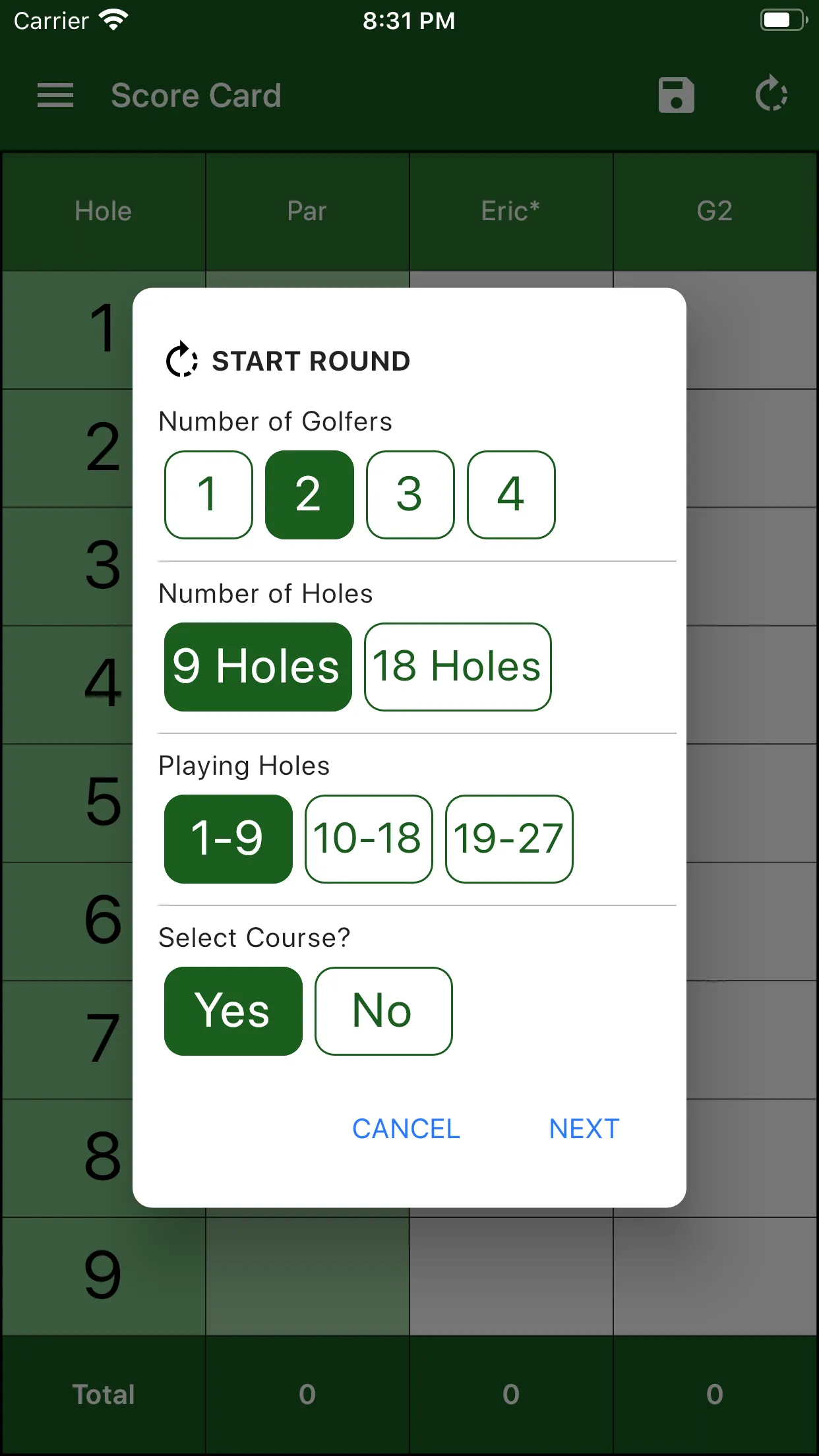 EasyScore Golf Scorecard | Indus Appstore | Screenshot