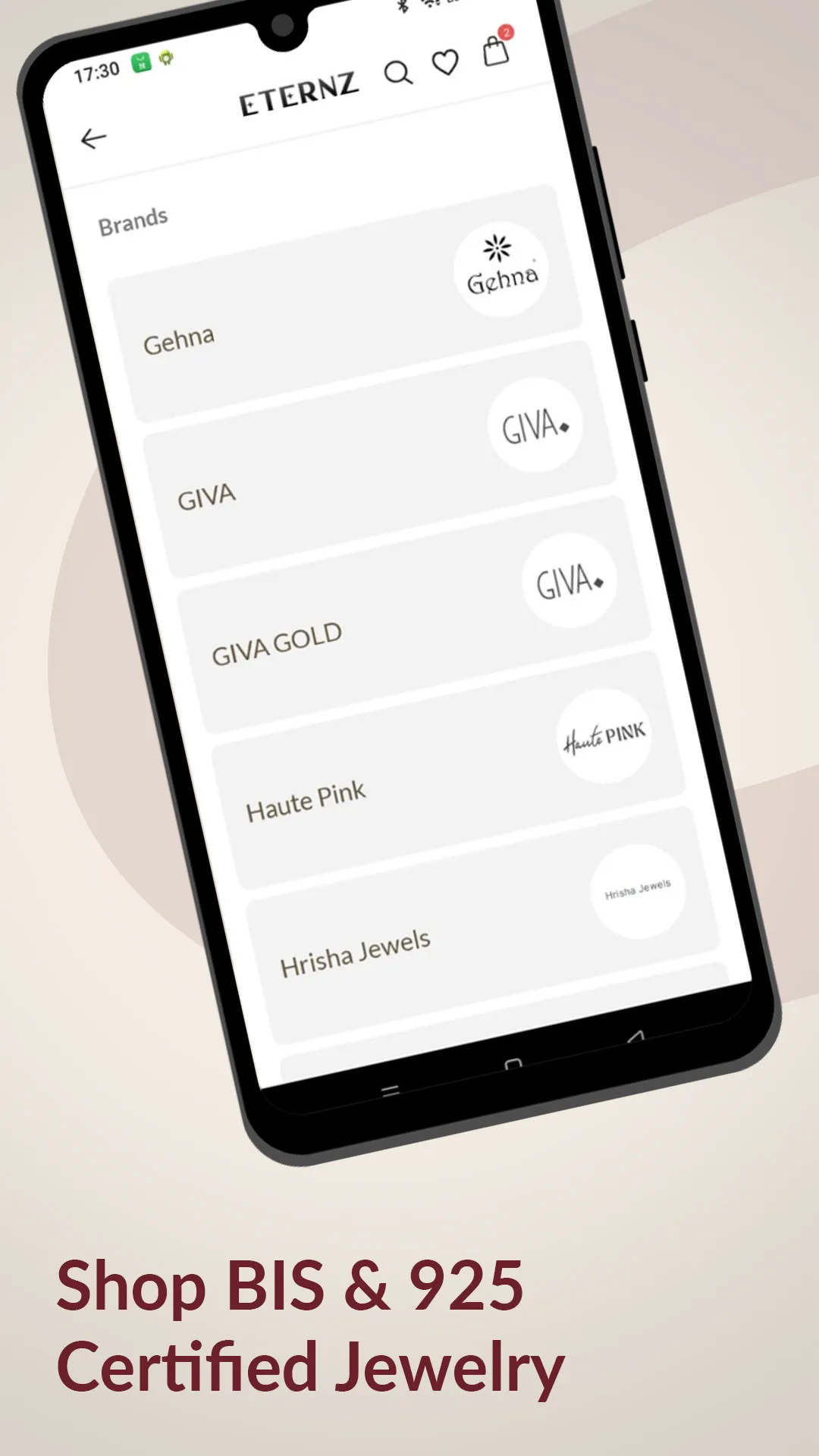 ETERNZ Jewellery Shopping App | Indus Appstore | Screenshot