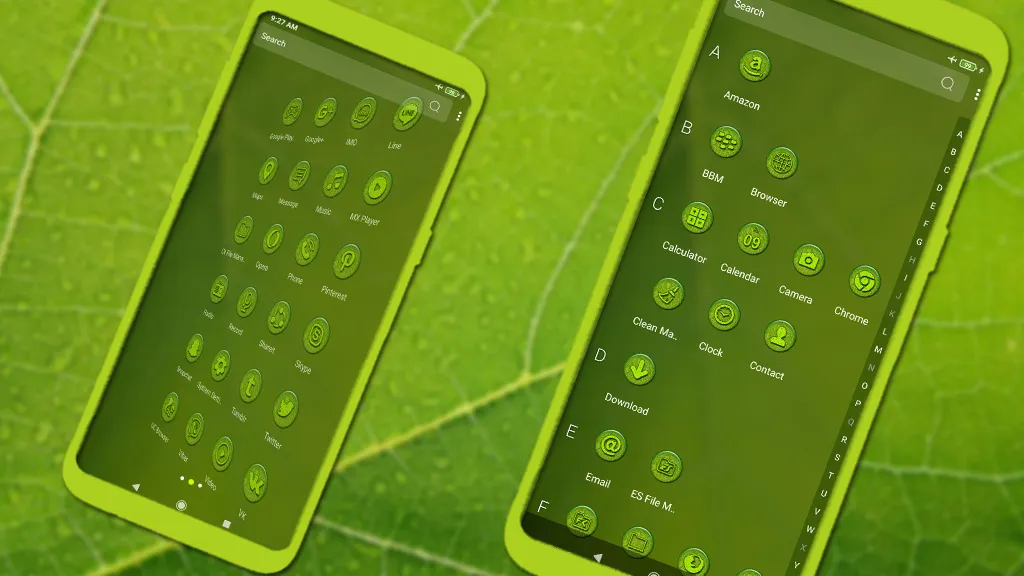 Green Leaf Drop Theme | Indus Appstore | Screenshot