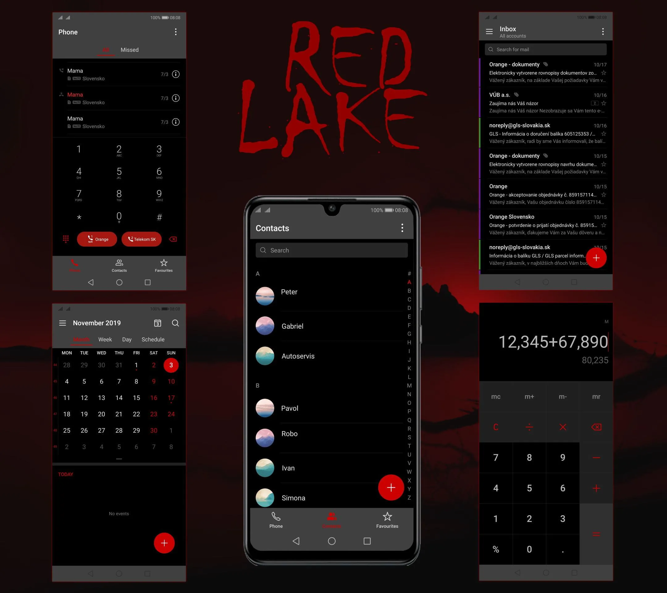 [EMUI 9.1]Red Lake Theme | Indus Appstore | Screenshot