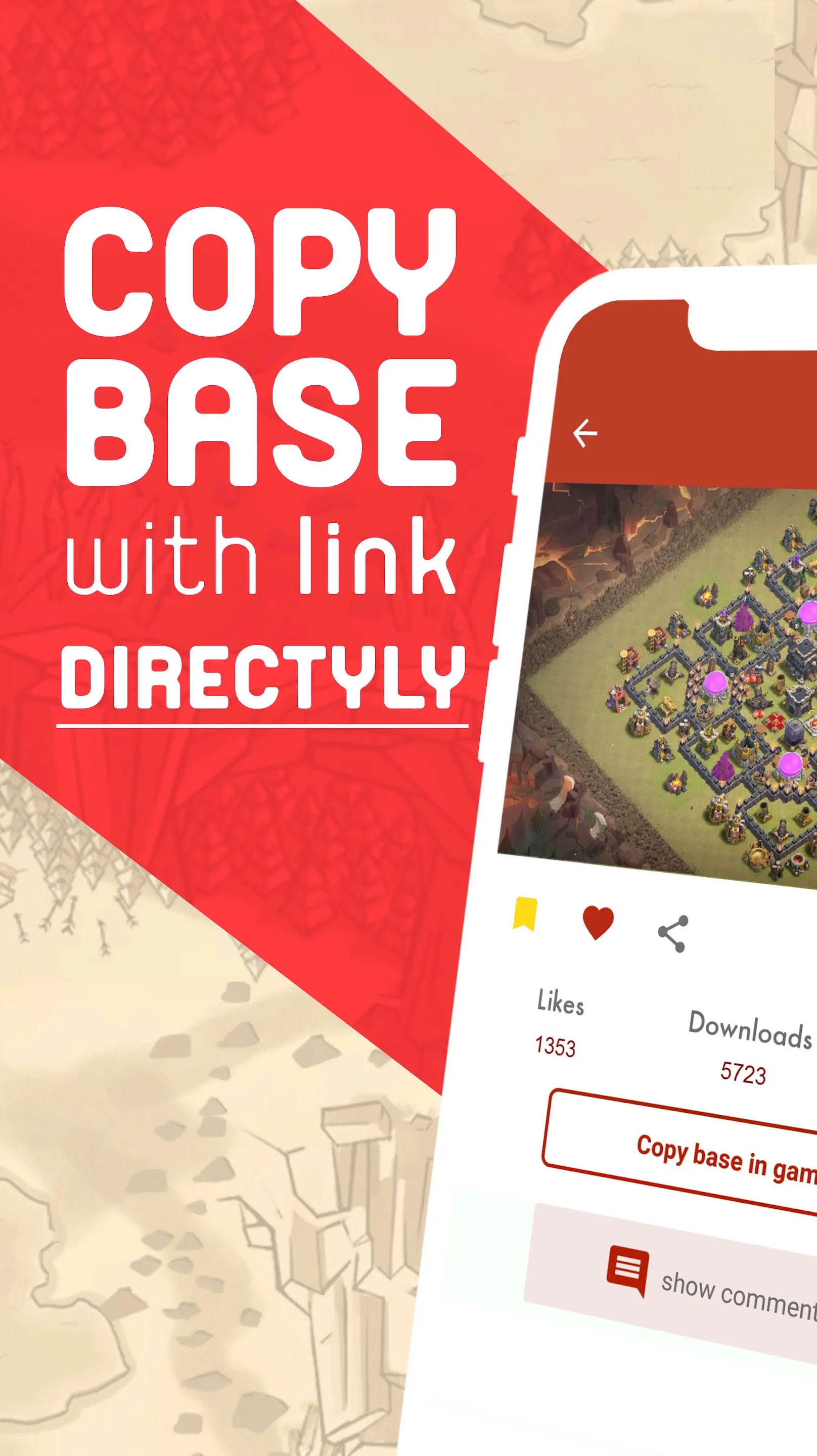 Clash base layouts with link | Indus Appstore | Screenshot