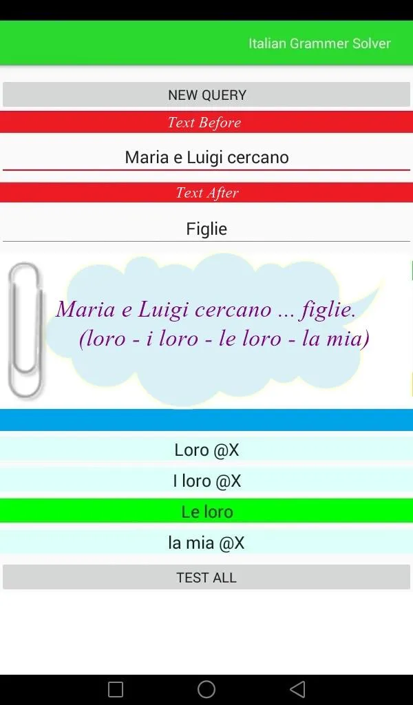 Italian Grammar Solver | Indus Appstore | Screenshot