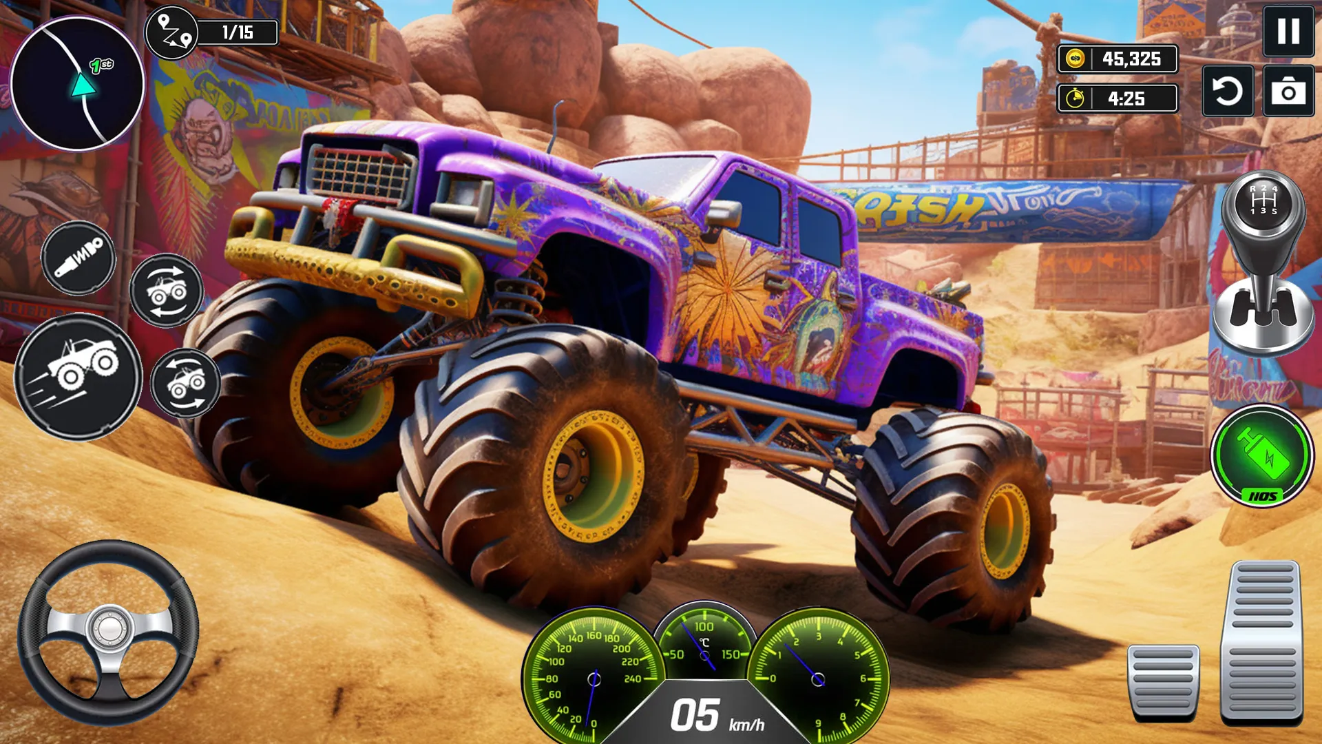 Hard Wheels Monster Truck Game | Indus Appstore | Screenshot