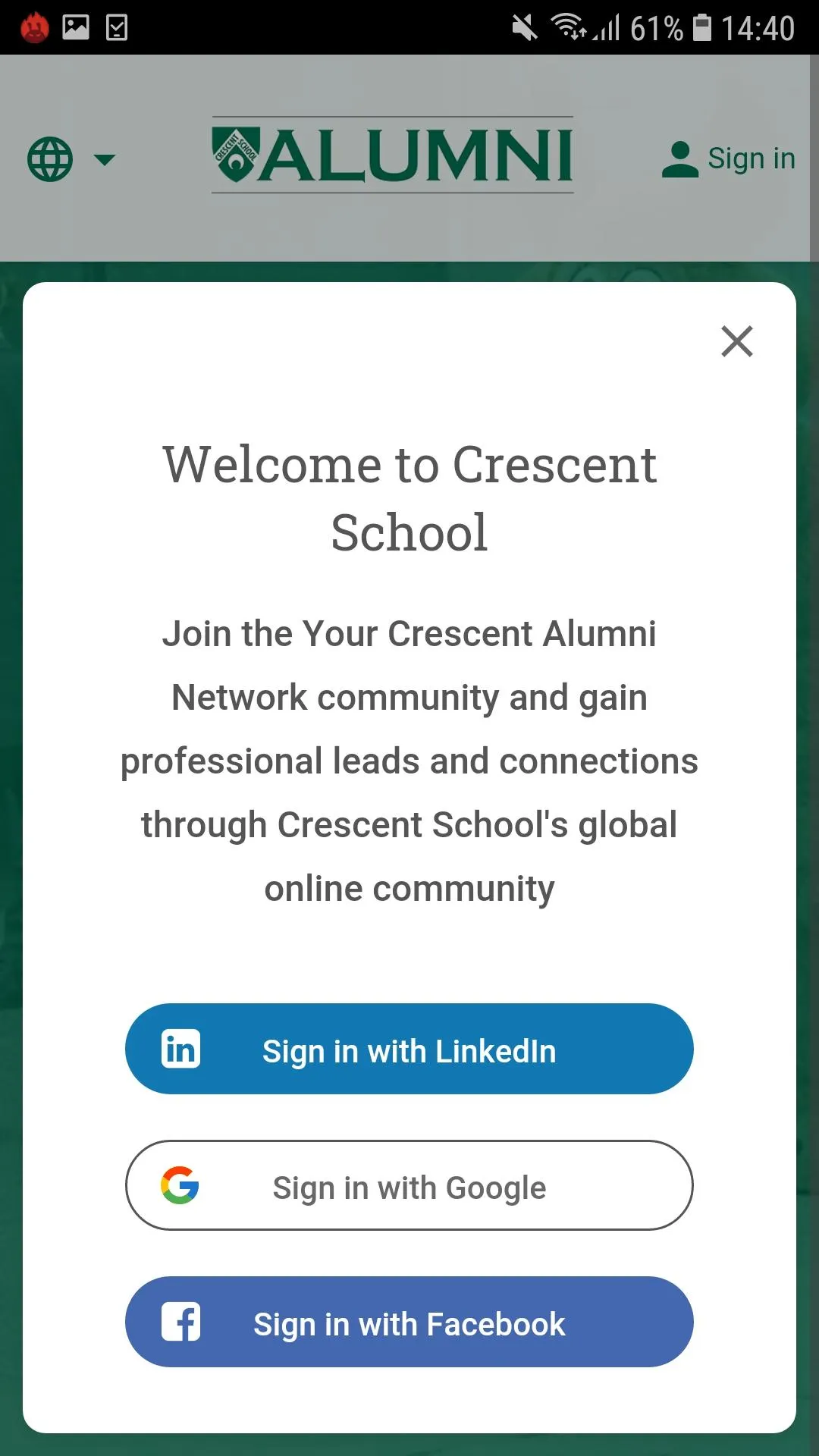 Crescent Alumni | Indus Appstore | Screenshot