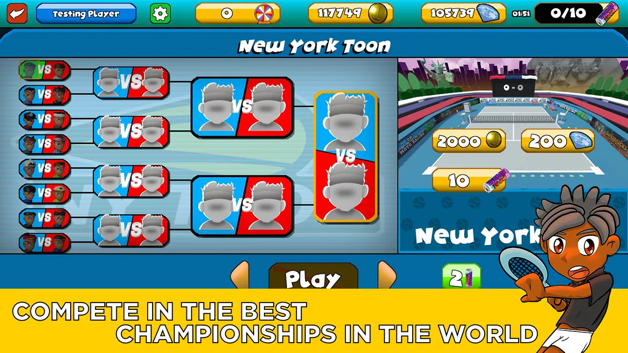 Toons Tennis Super Smash | Indus Appstore | Screenshot