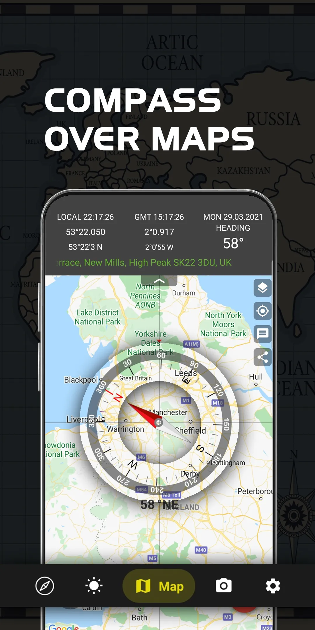 Digital Compass - Compass Maps | Indus Appstore | Screenshot