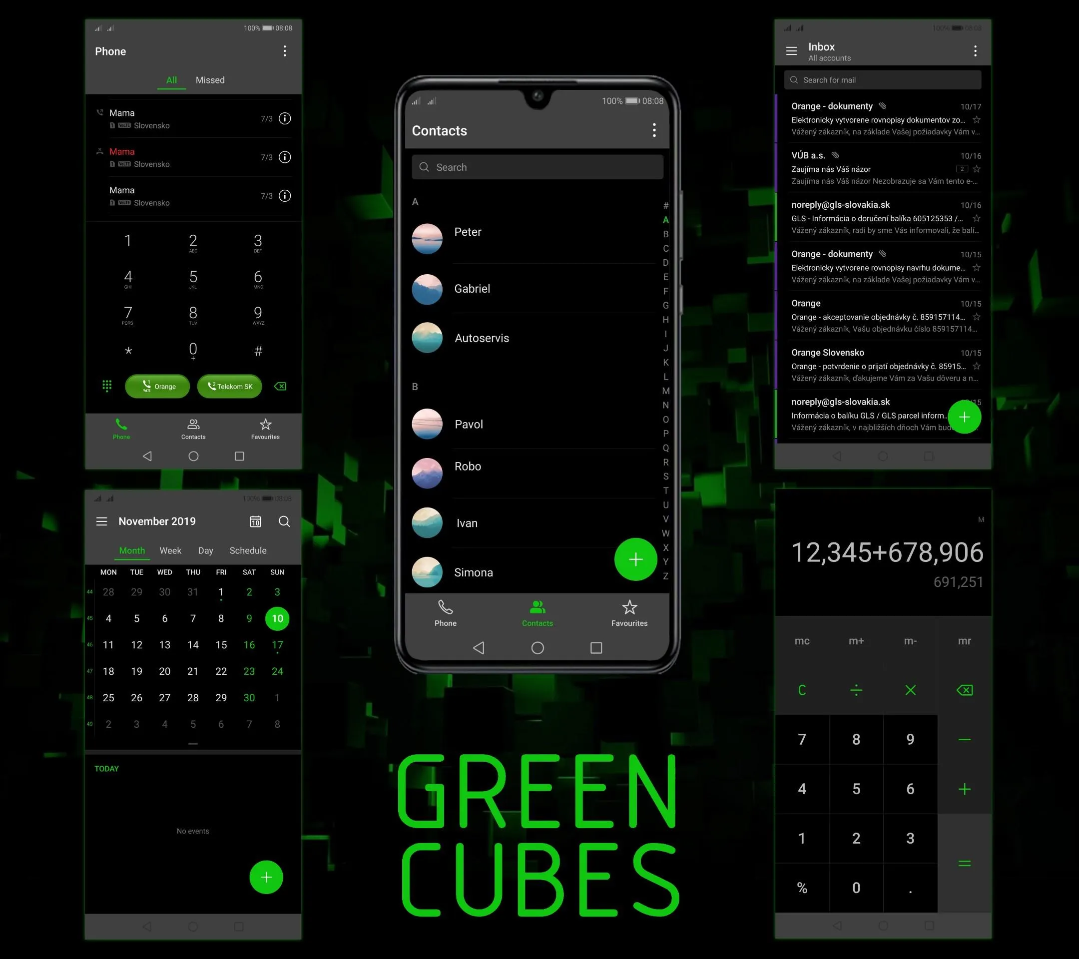 [EMUI 9.1]Green Cubes Theme | Indus Appstore | Screenshot