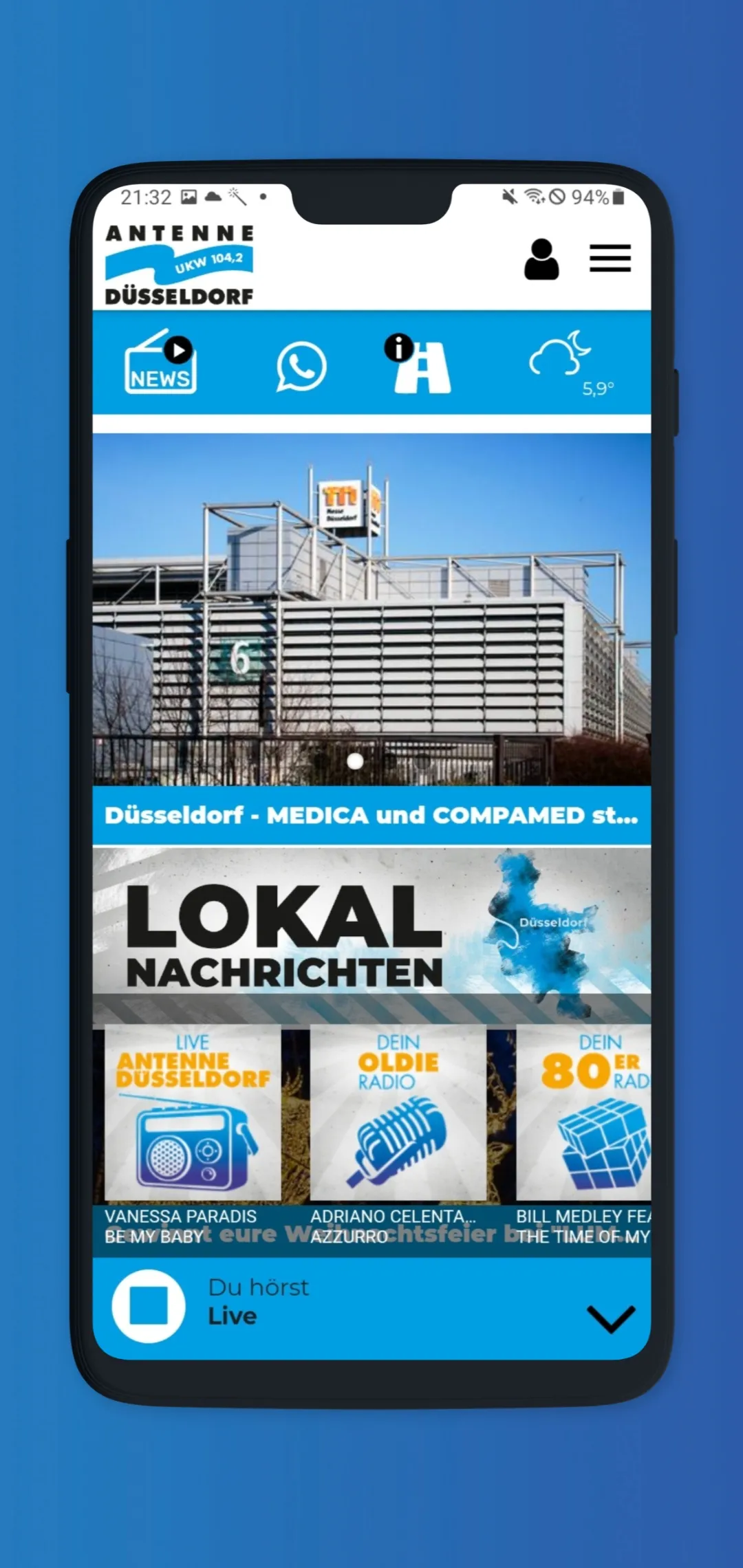 Antenne Düsseldorf | Indus Appstore | Screenshot