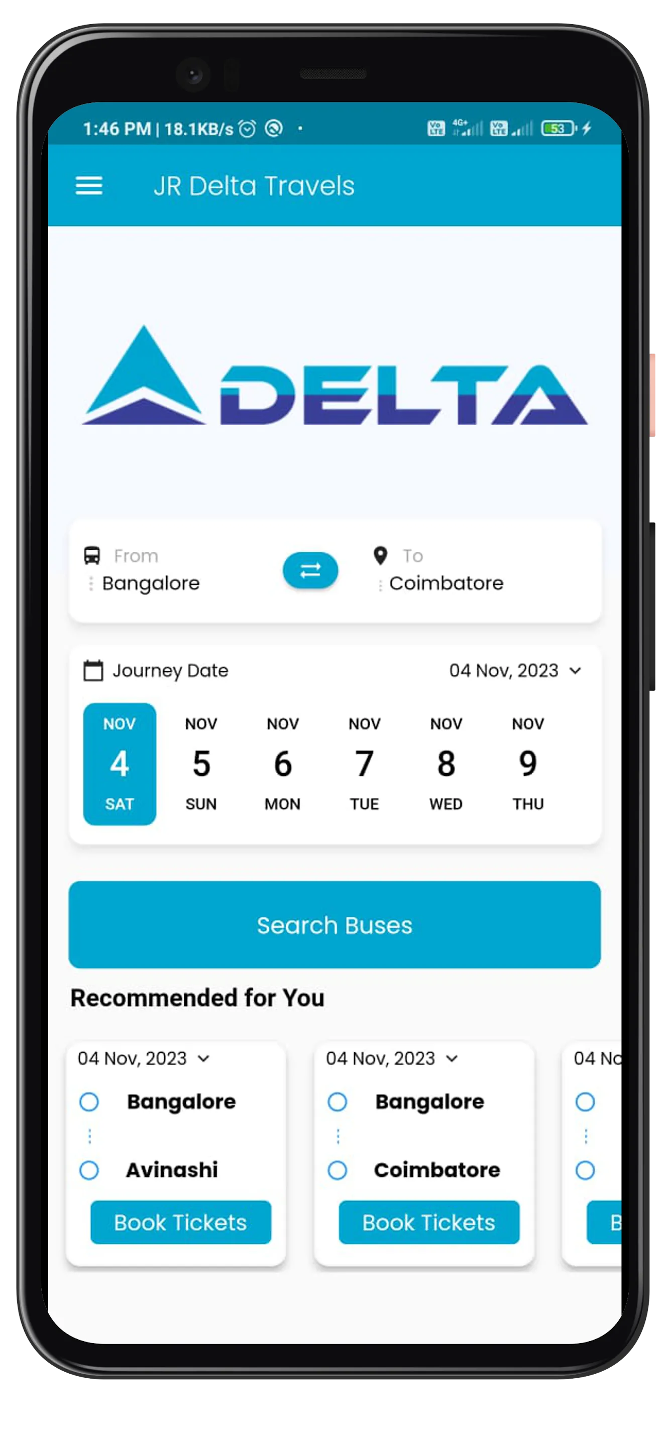 JR Delta Travels | Indus Appstore | Screenshot