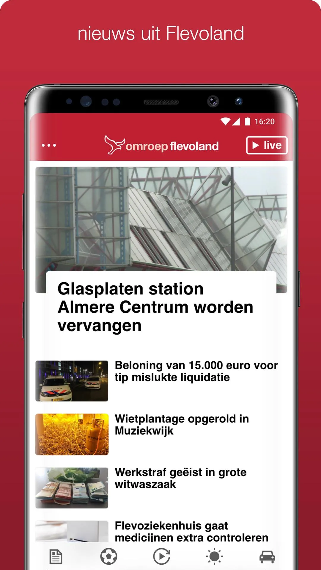 Omroep Flevoland | Indus Appstore | Screenshot